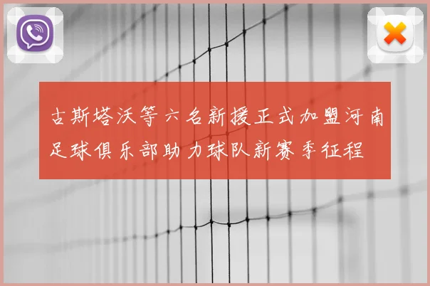 古斯塔沃等六名新援正式加盟河南足球俱乐部助力球队新赛季征程